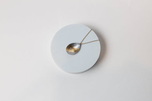 Within Aluminum Teardrop Gold Plated Necklace