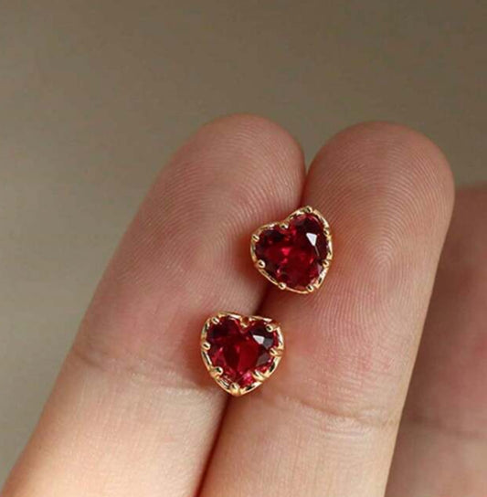 Sterling Silver Elegant Heart Earrings