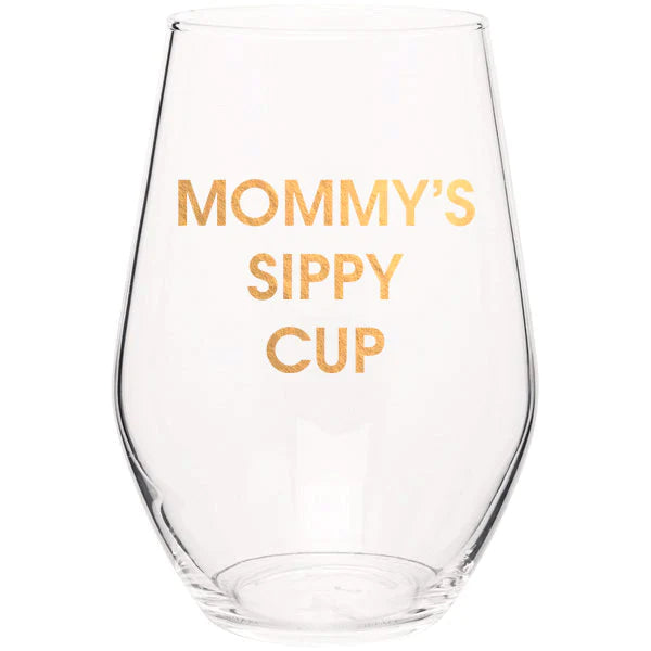 Mommy’s Sippy Cup - Gold Foil Seamless 19oz Wine Glass