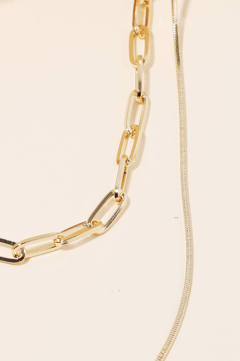 Double Chain Layered Necklace