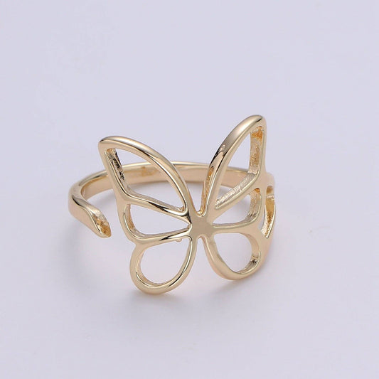 Gold Butterfly Ring, Mariposa Ring, Monarch Ring, Bold Gold