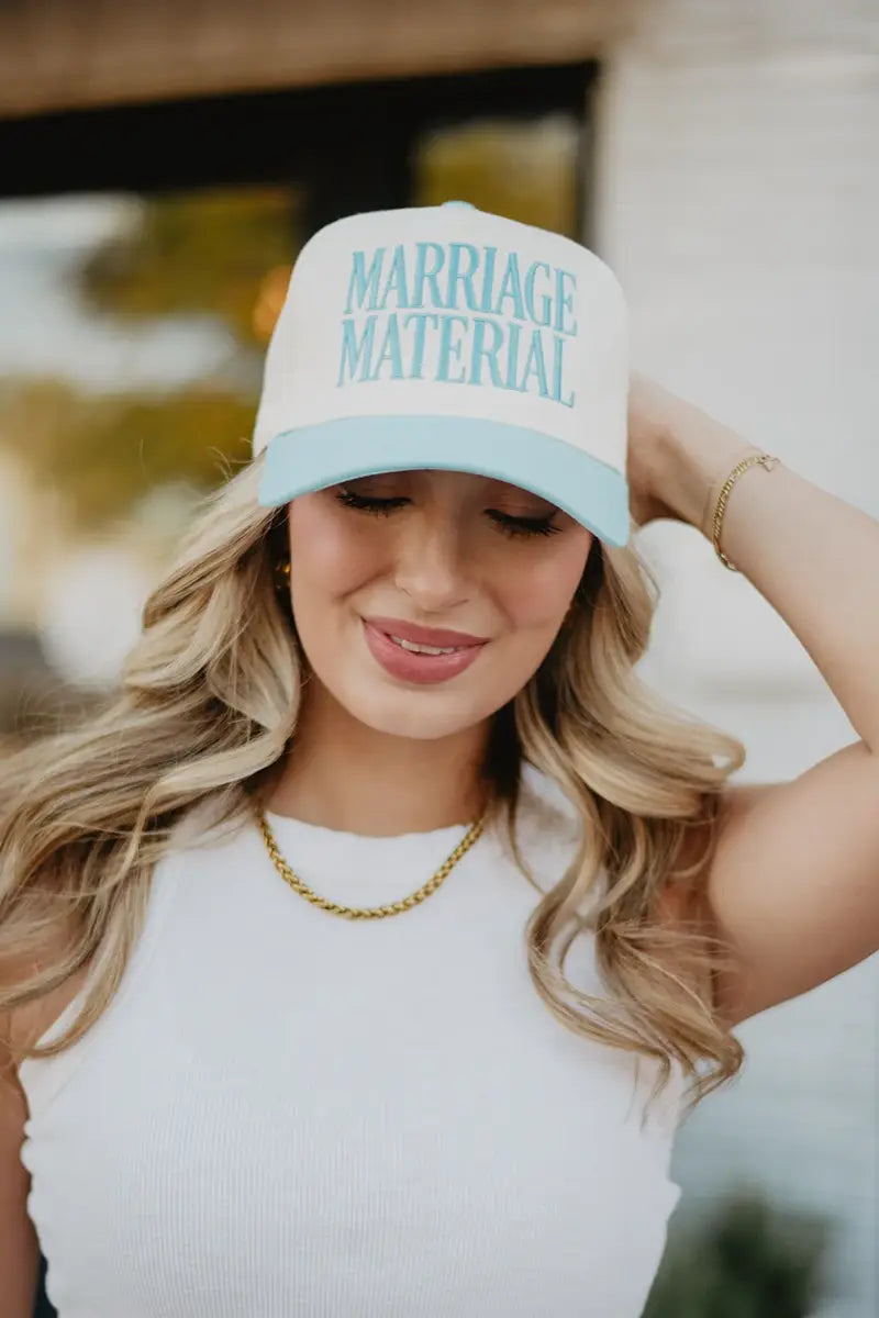 Marriage Material Two-Toned Trucker Hat