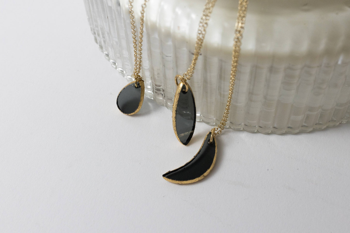 See Me Through Black Glass Necklace