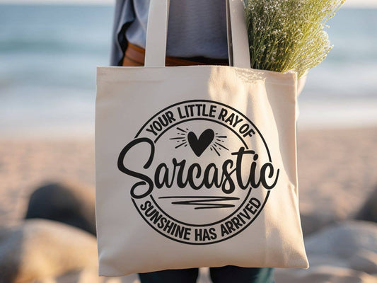 Ray of Sarcastic Sunshine Funny  Canvas Tote Bag