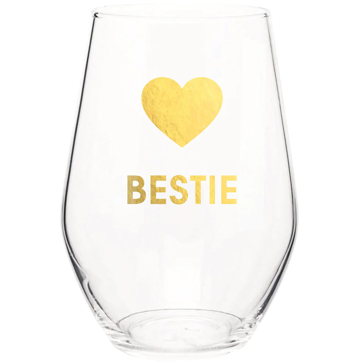 Bestie - Gold Foil Seamless 19oz Wine Glass