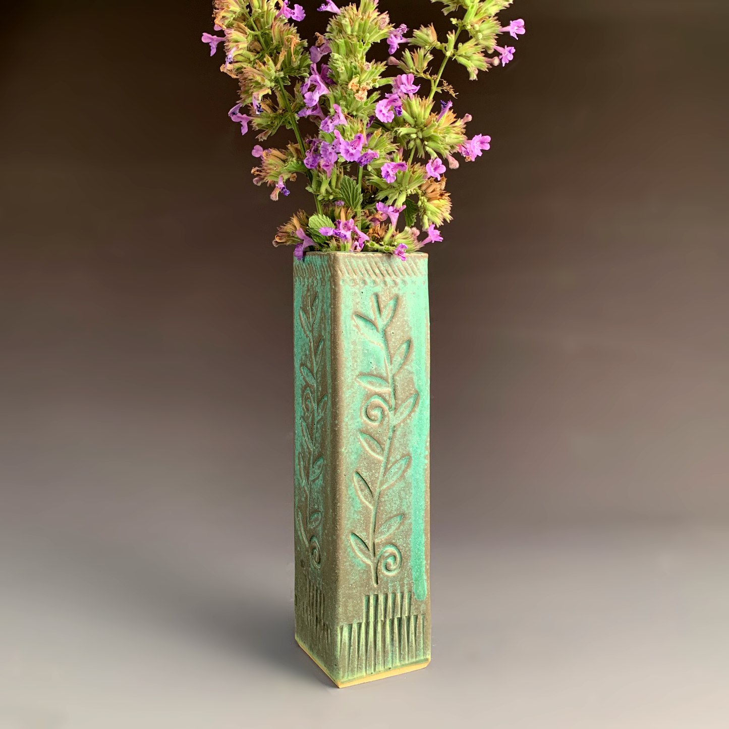 Tall Square Bud Vase