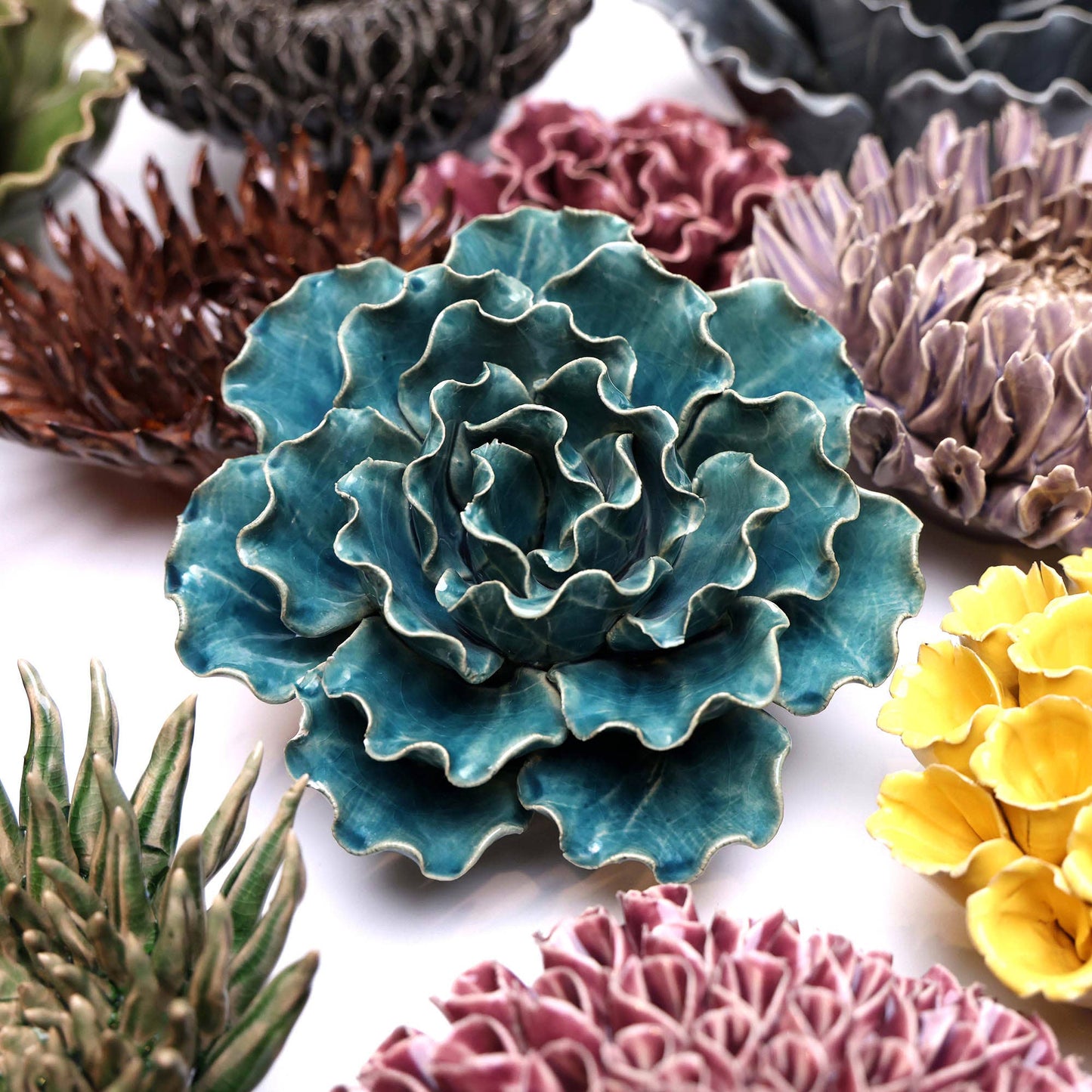 Coral 5 - Ceramic Faux Succulent Home Decor