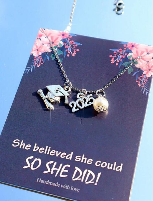 2025 Graduation Charm Necklace