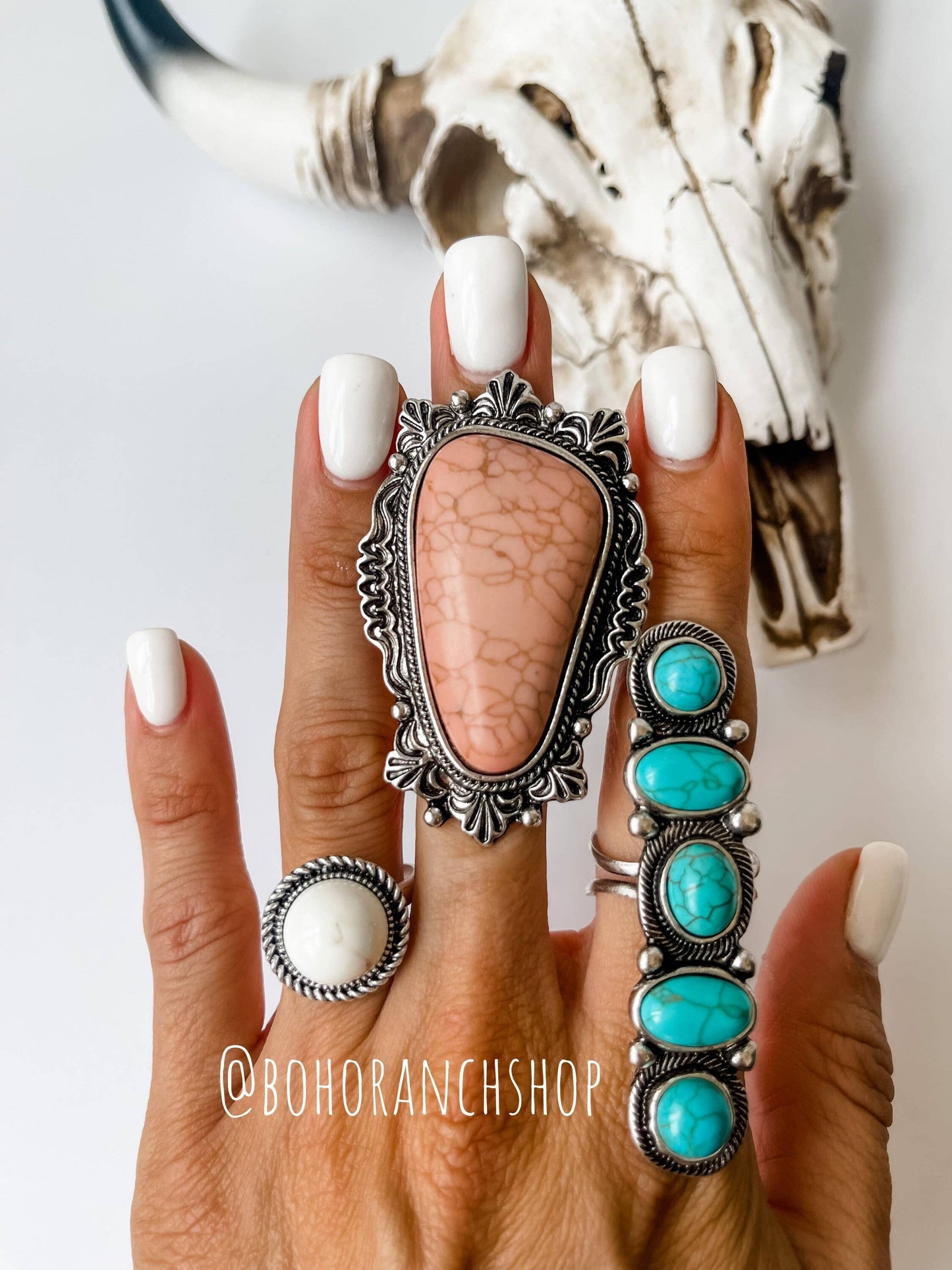 Oversized Western Navajo Statement Ring