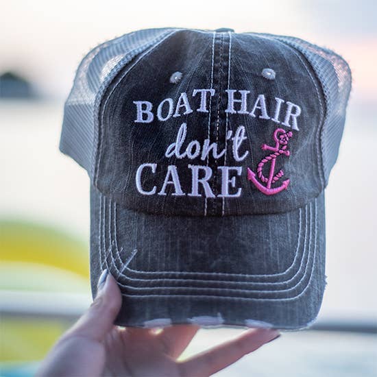 Boat Hair Don't Care Trucker Hats