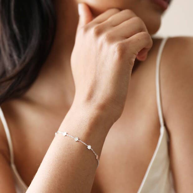 Stainless Steel Starry Bracelet in Silver