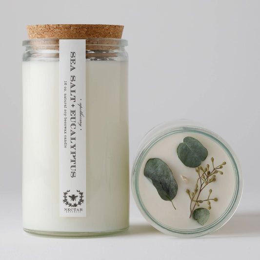 Sea Salt + Eucalyptus : Apothecary Candle ( Restoring Spring