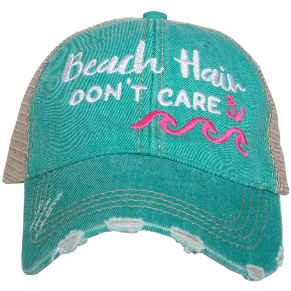 Beach Hair Don't Care Waves Trucker Hats