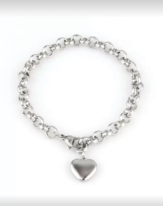 Trendy Stainless Steel Heart Bracelet