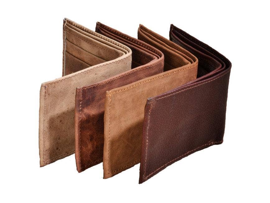 Mens Leather Wallet with Coin Pocket