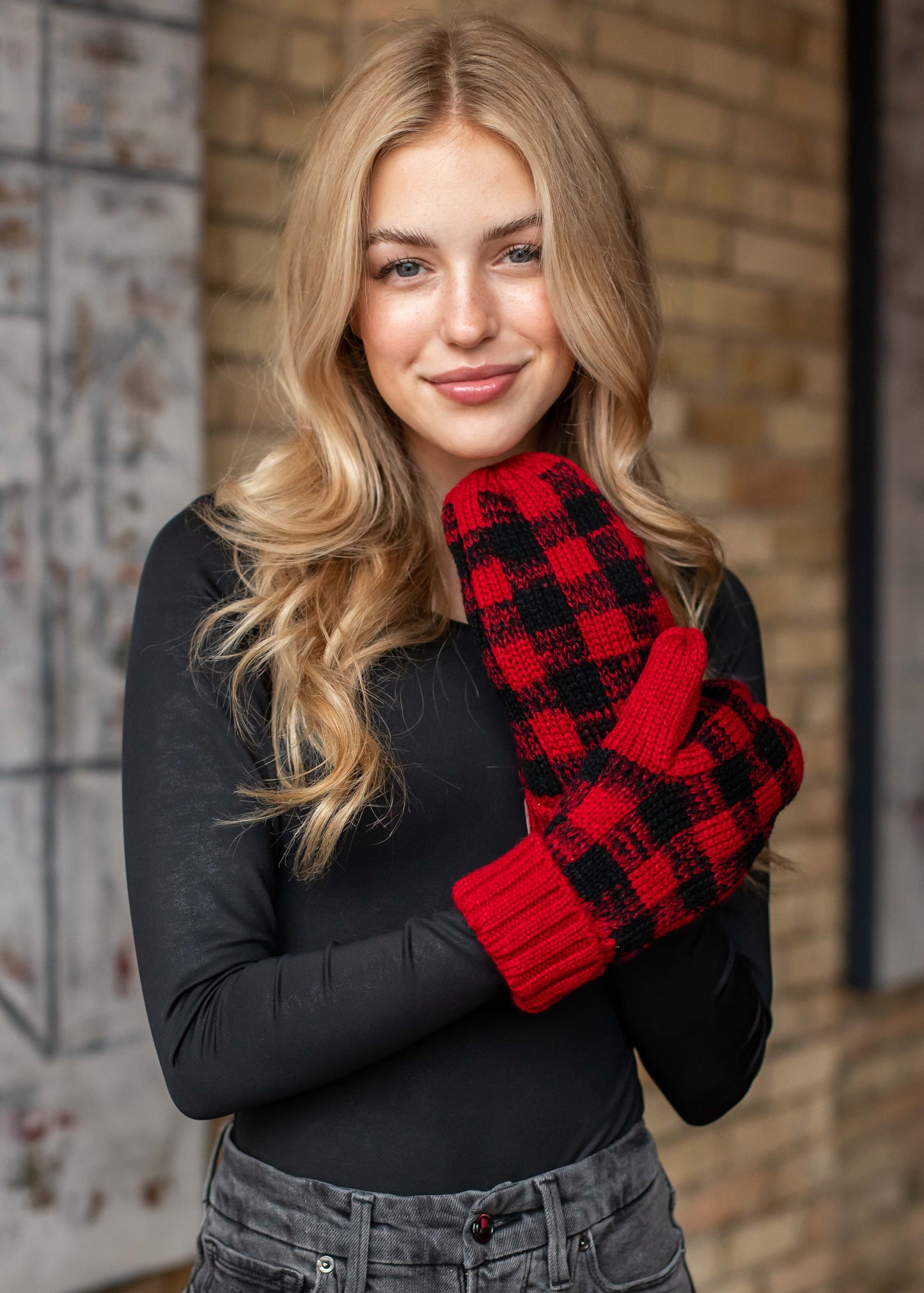 Red Buffalo Plaid Mittens