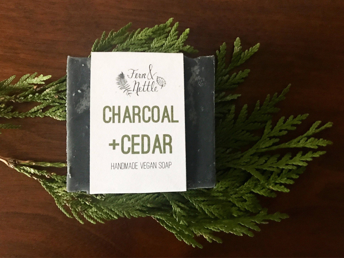 Charcoal + Cedar Handmade Vegan Soap