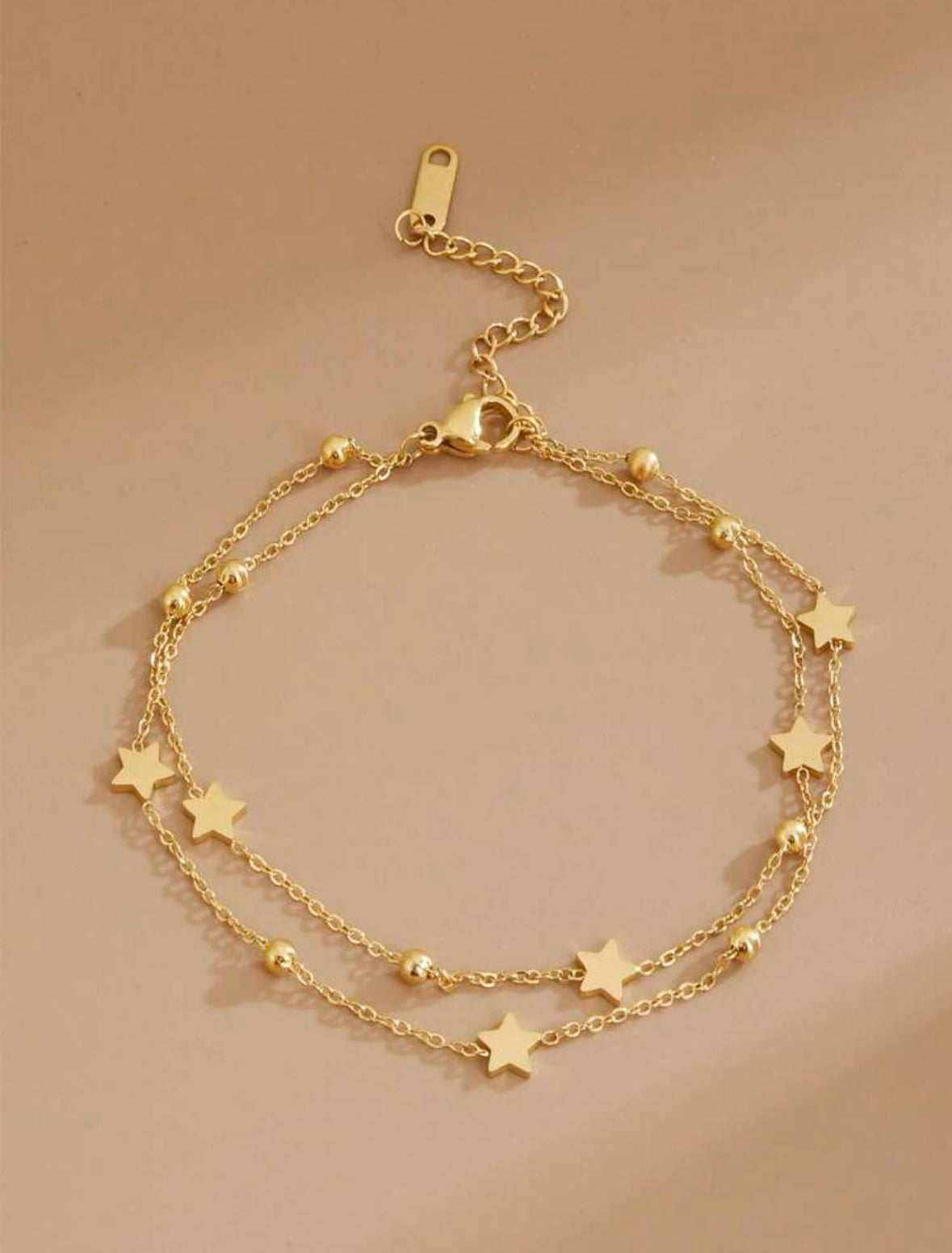 Stainless Steel Double Star Anklet