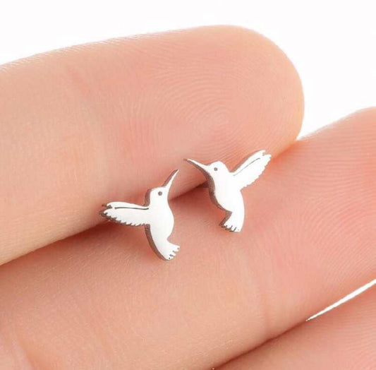 Stainless Steel Hummingbird Earrings