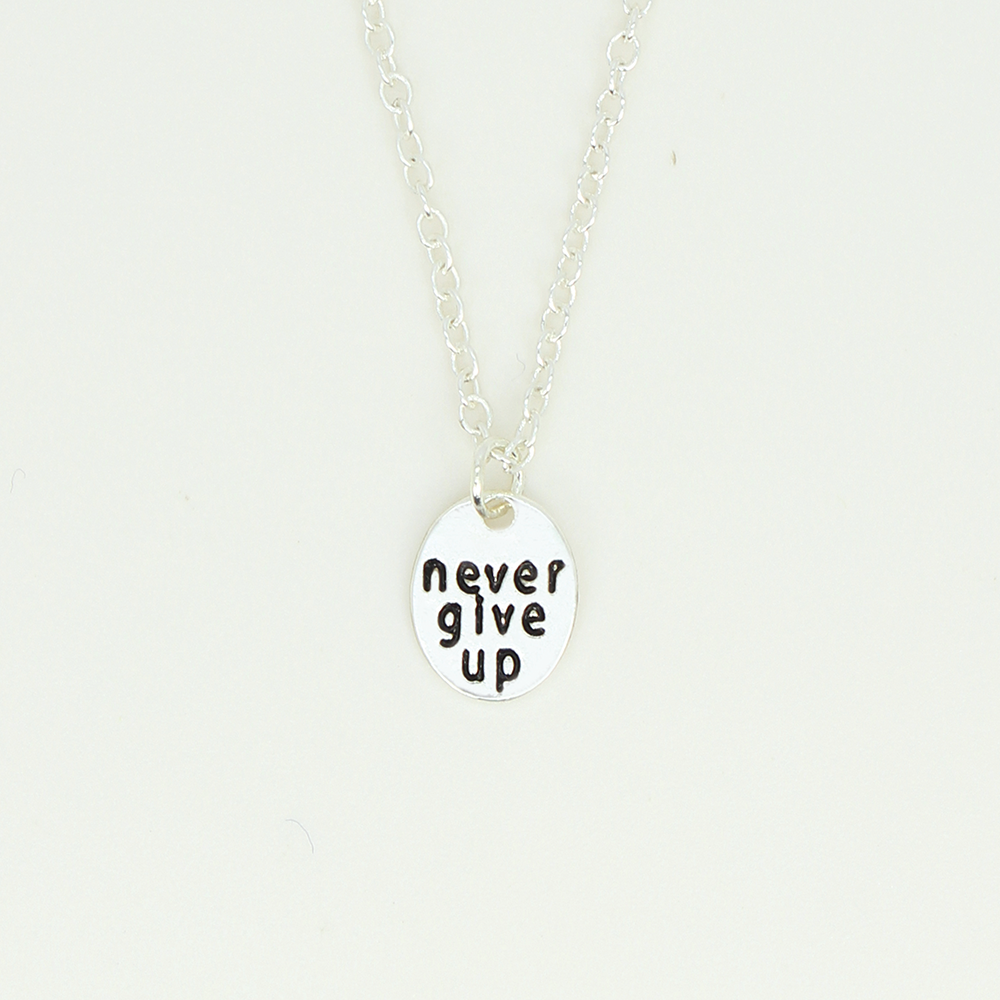 Message In Bottle New - SILVER - Never Give Up
