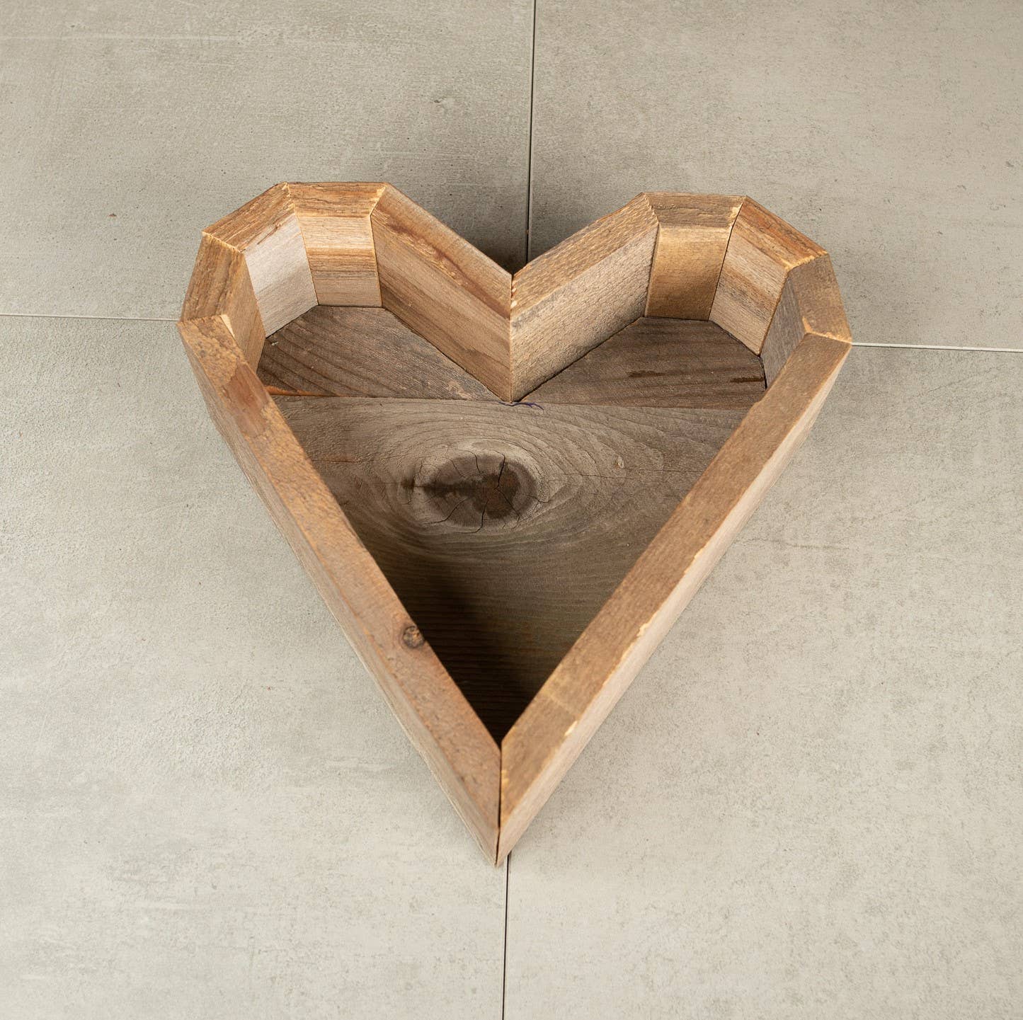 Reclaimed Wood Heart Planter / Tray