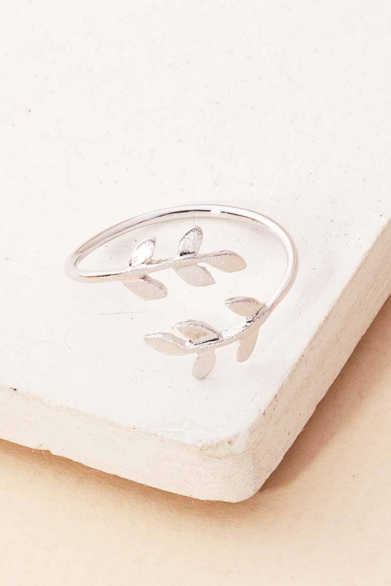 Delicate Leaf Wrap Ring