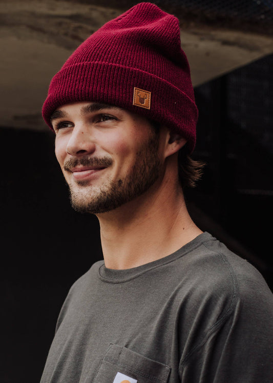 Burgundy Knit Beanie