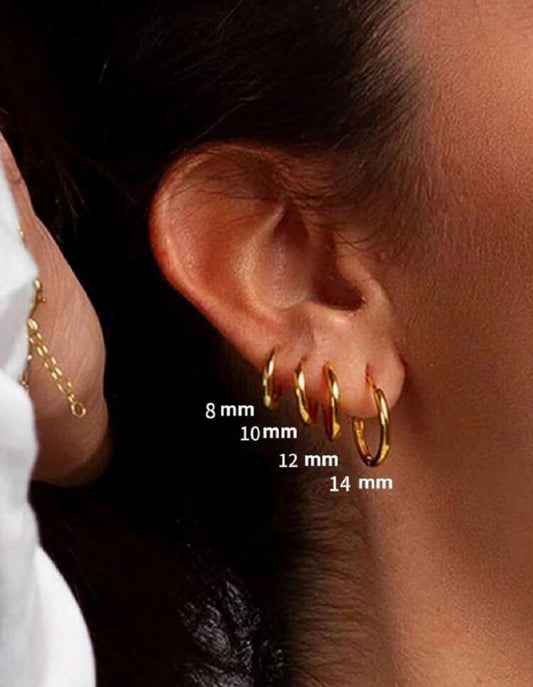 Stainless Steel Huggies Earrings