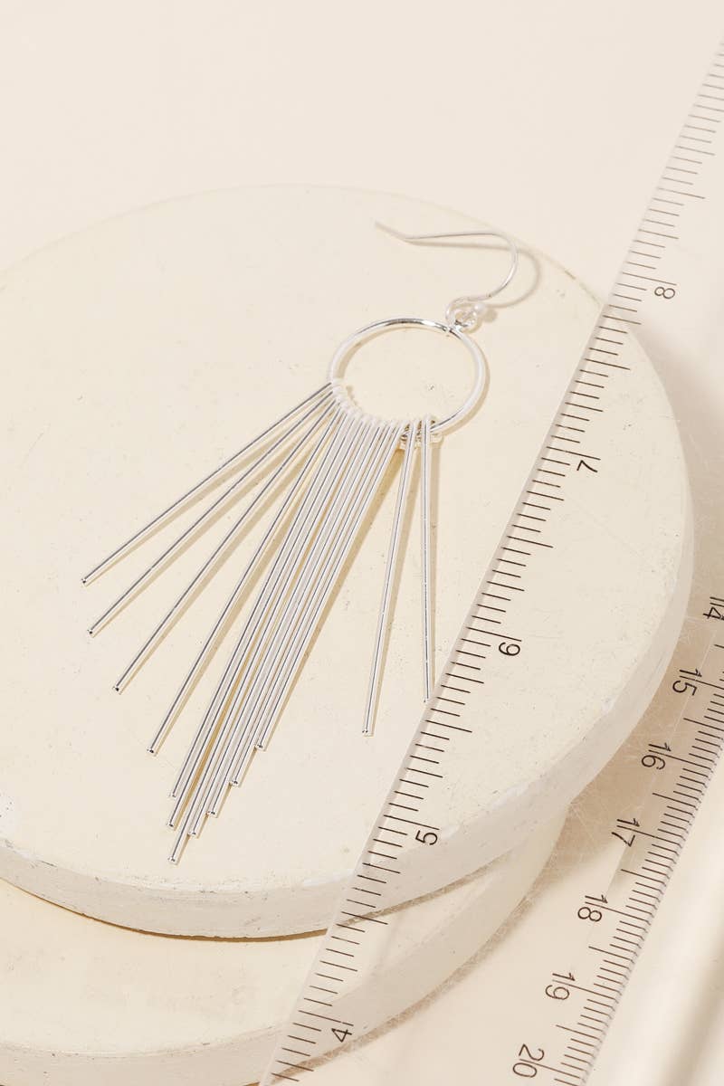 Thin Bar Fringe Earrings