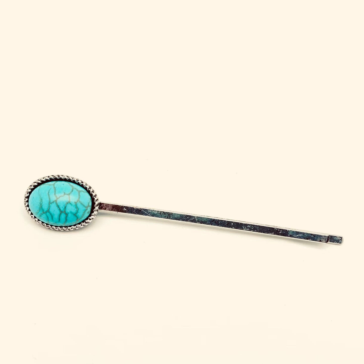 Hair Clip 3 pk - Western Style Vintage Turquoise Hairpin