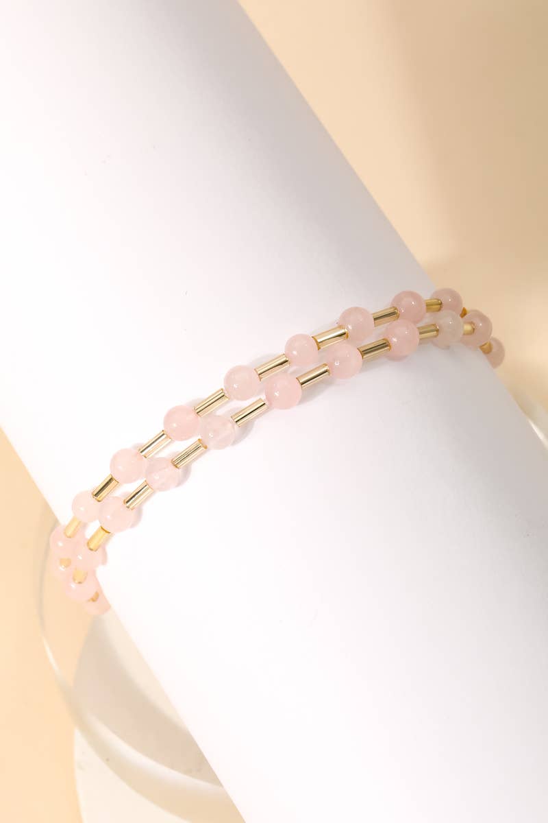 Ball Bead Tube Stretch Bracelet