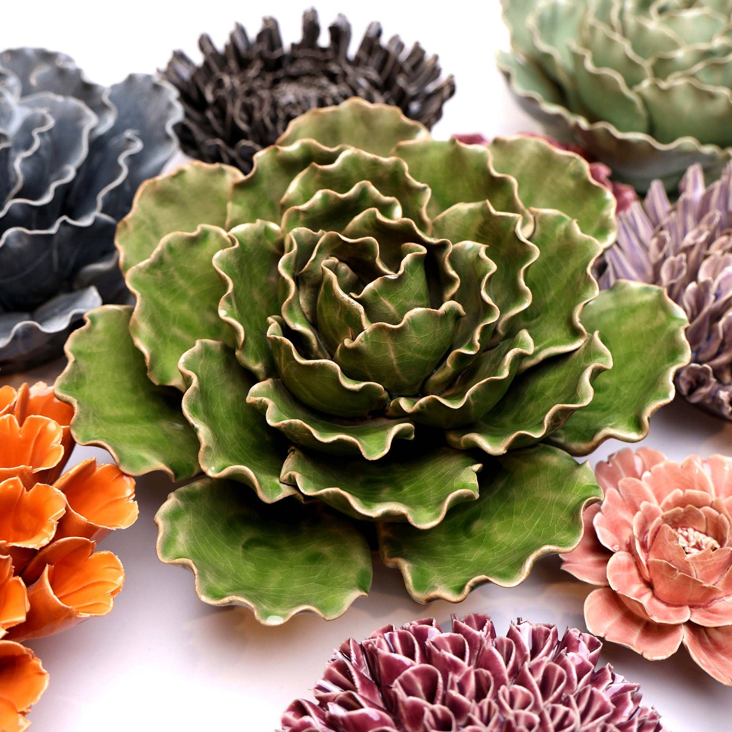 Coral 5 - Ceramic Faux Succulent Home Decor