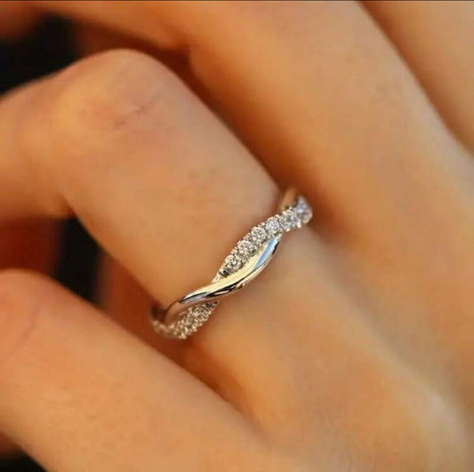 18k Gold Plated Silver Twist Ring