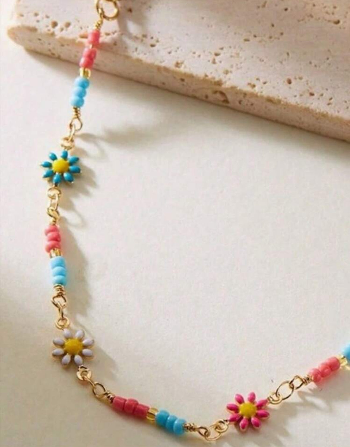 Colorful Flower Anklet