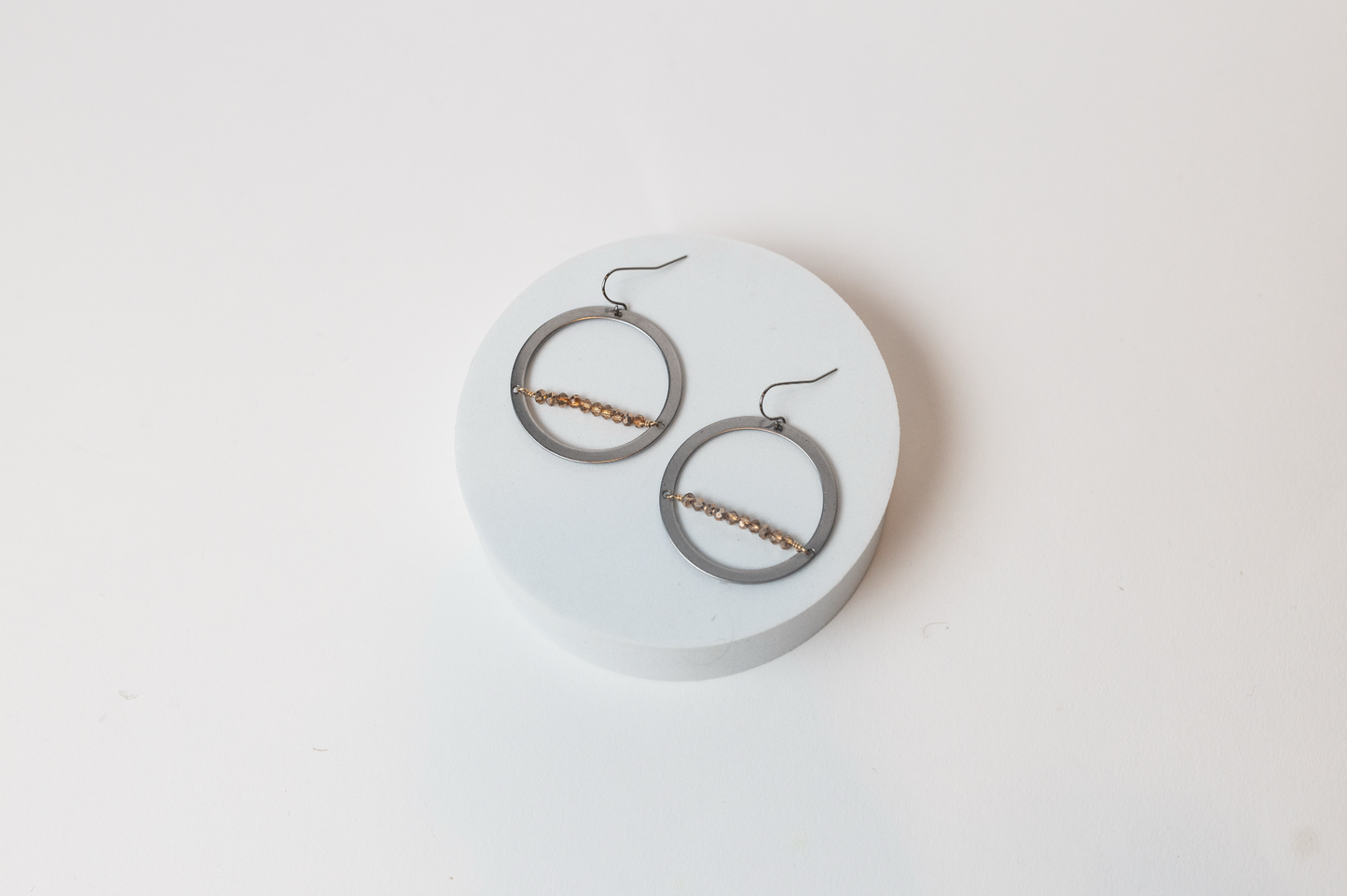 Horizons Stainless Steel Beaded Earrings