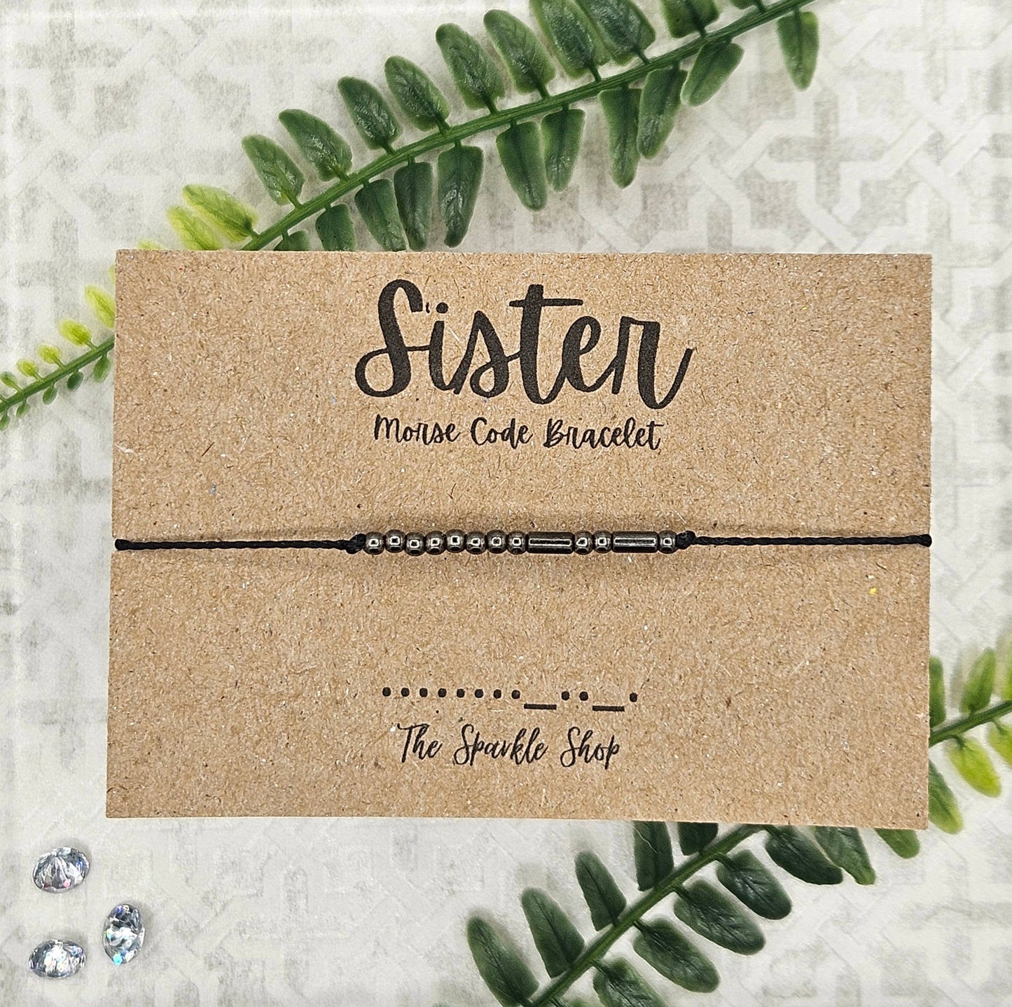 Sister - Handmade Morse Code Bracelet