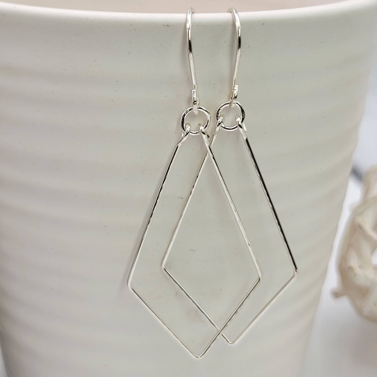 Sterling Silver Trapezoid Earrings