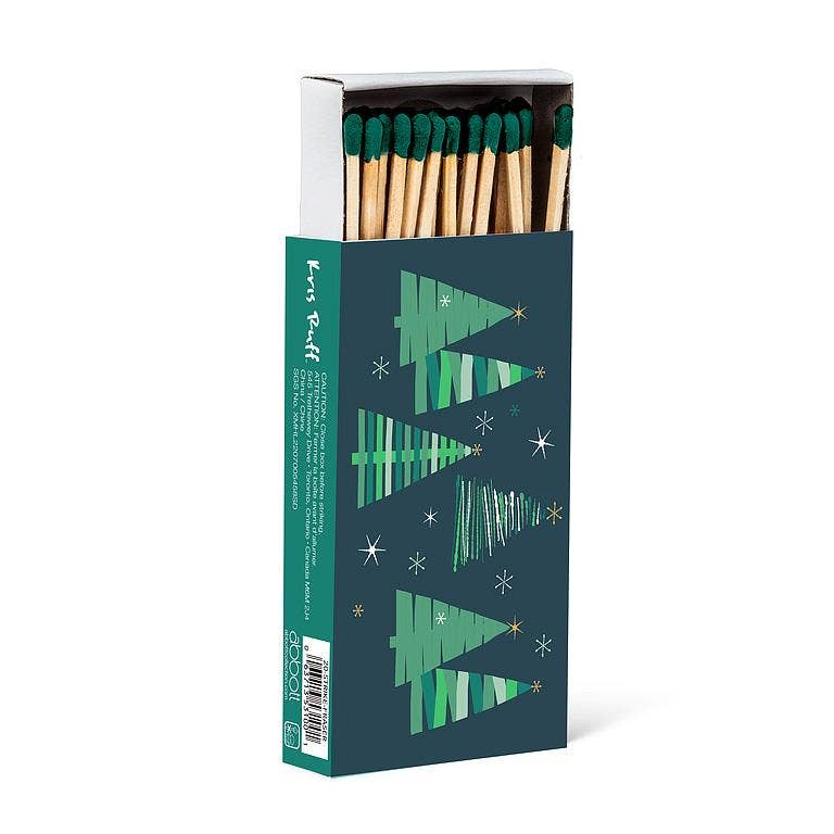 Retro Graphic Tree Matches-45stks-4"L