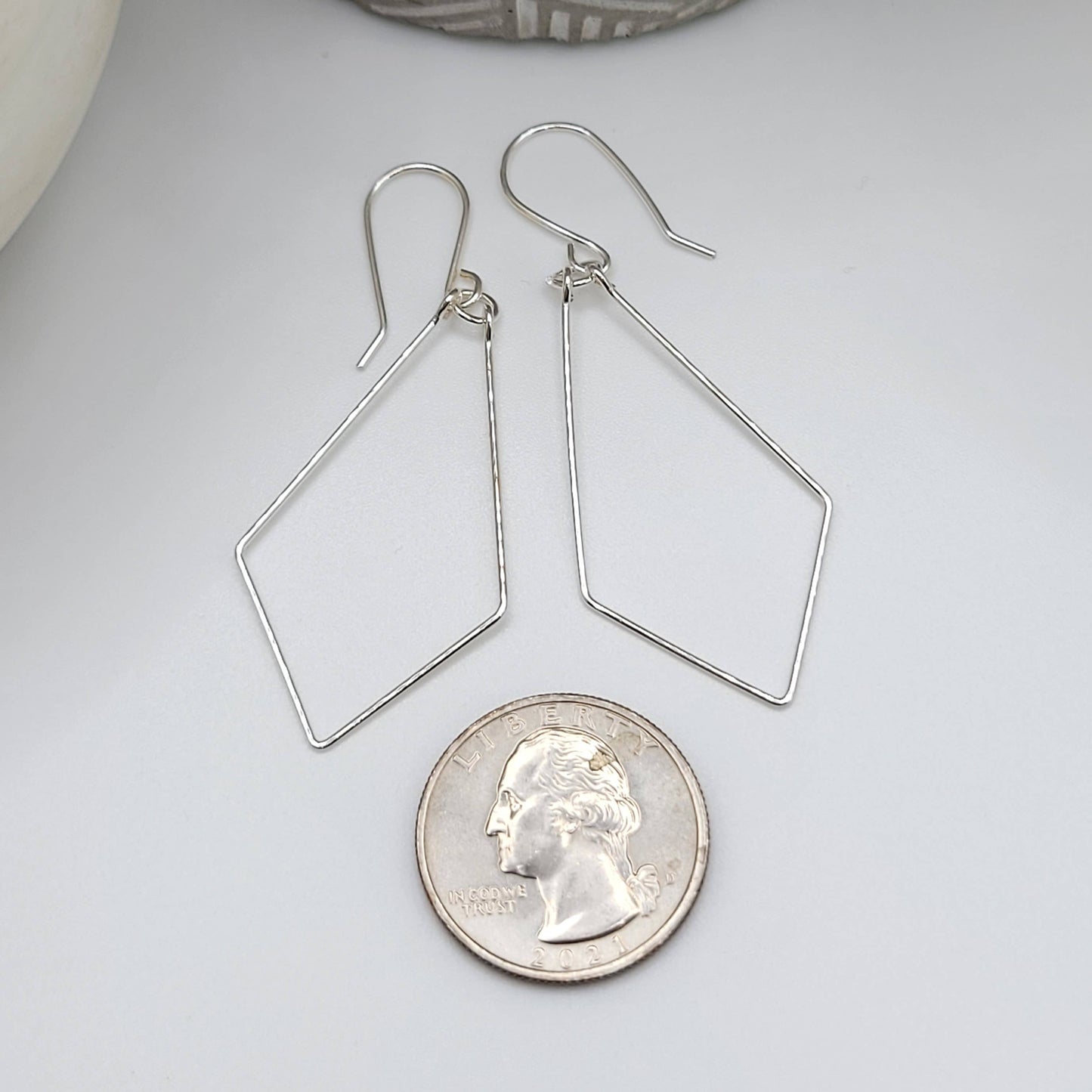 Sterling Silver Trapezoid Earrings