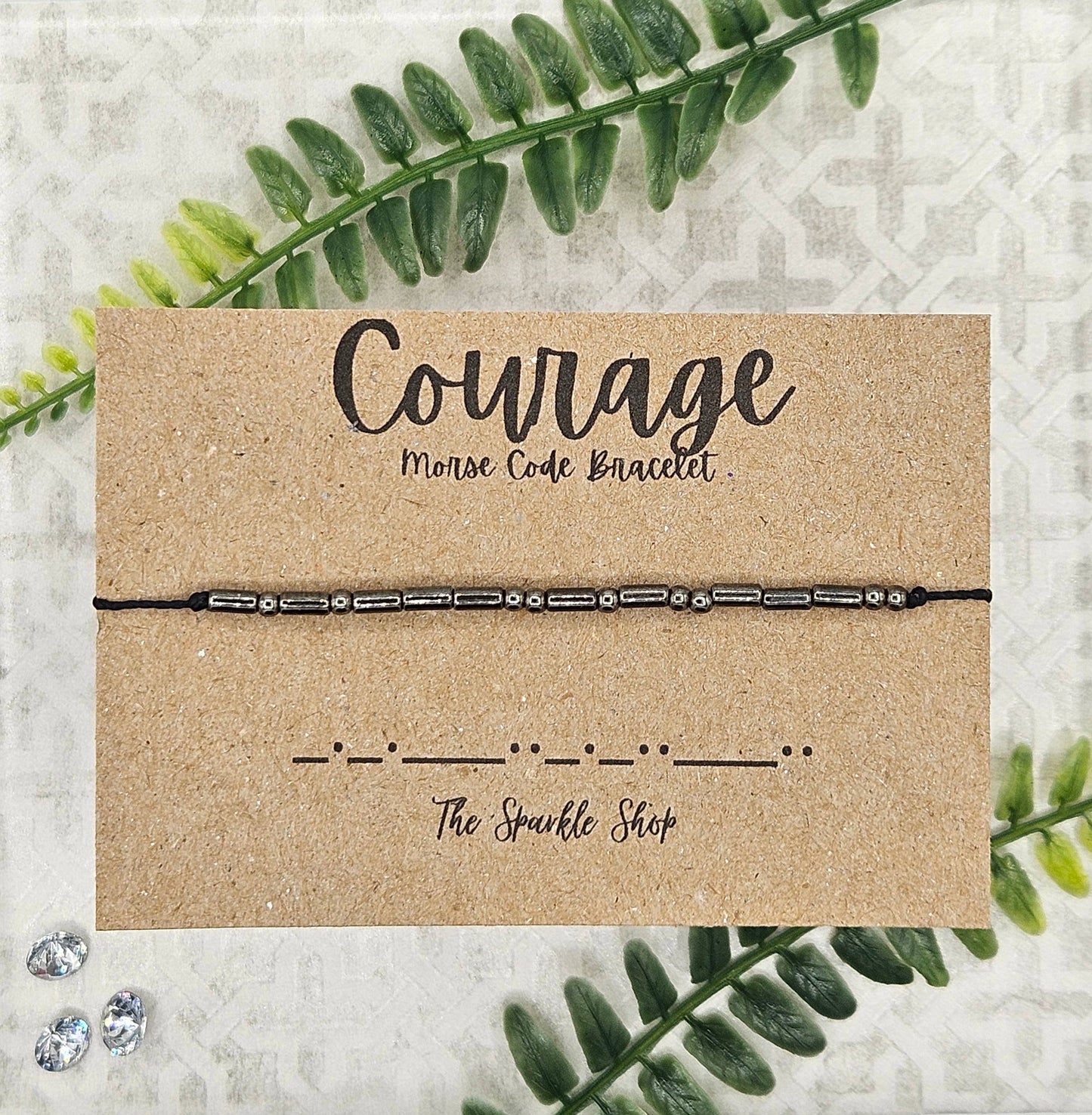 Courage - Handmade Morse Code Bracelet