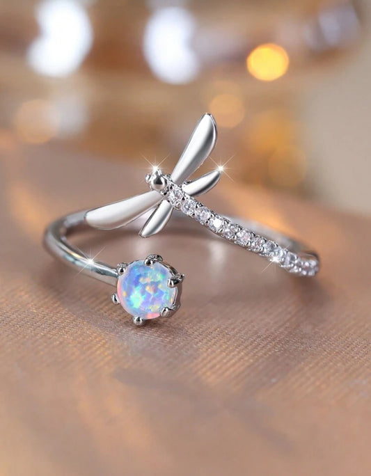 Dragonfly Opal Ring