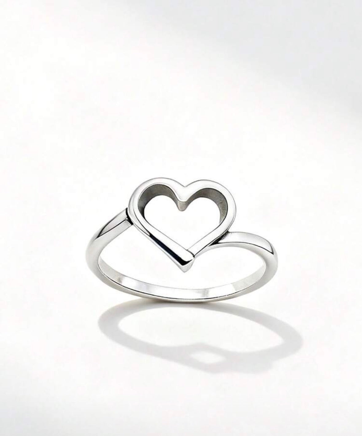 Sterling Silver Smooth Love Heart Ring