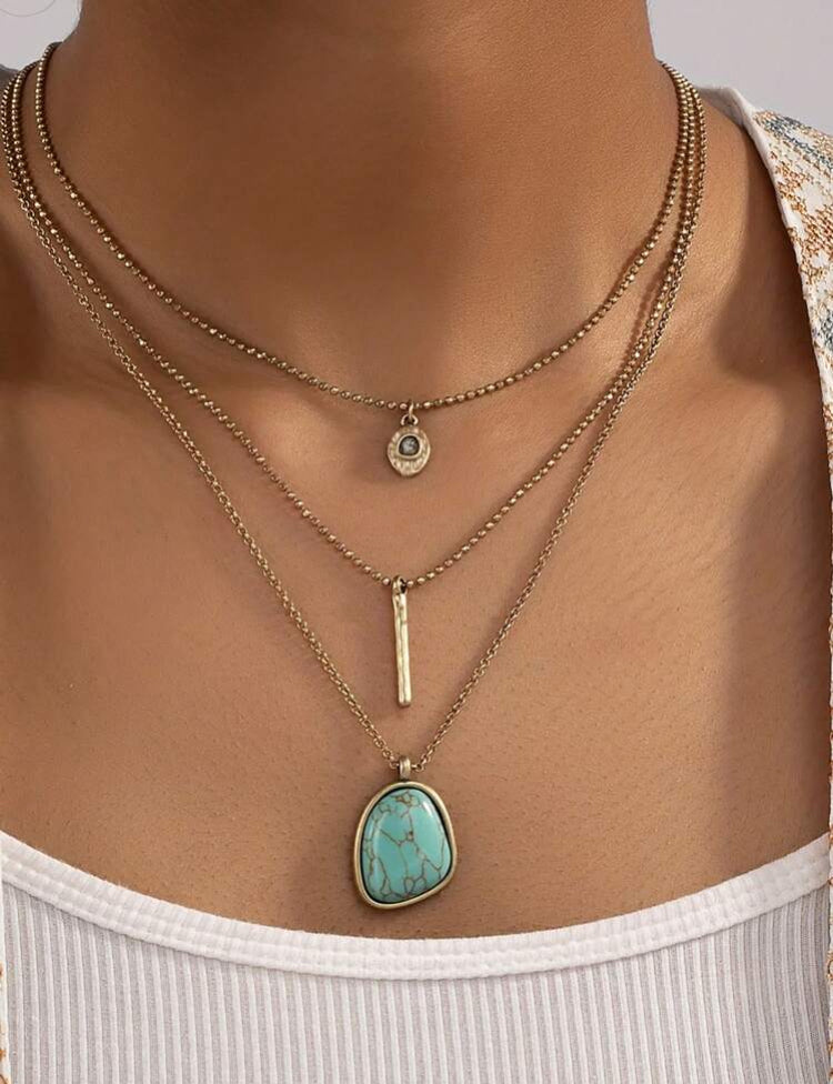 Turquoise Multi-layer Necklace
