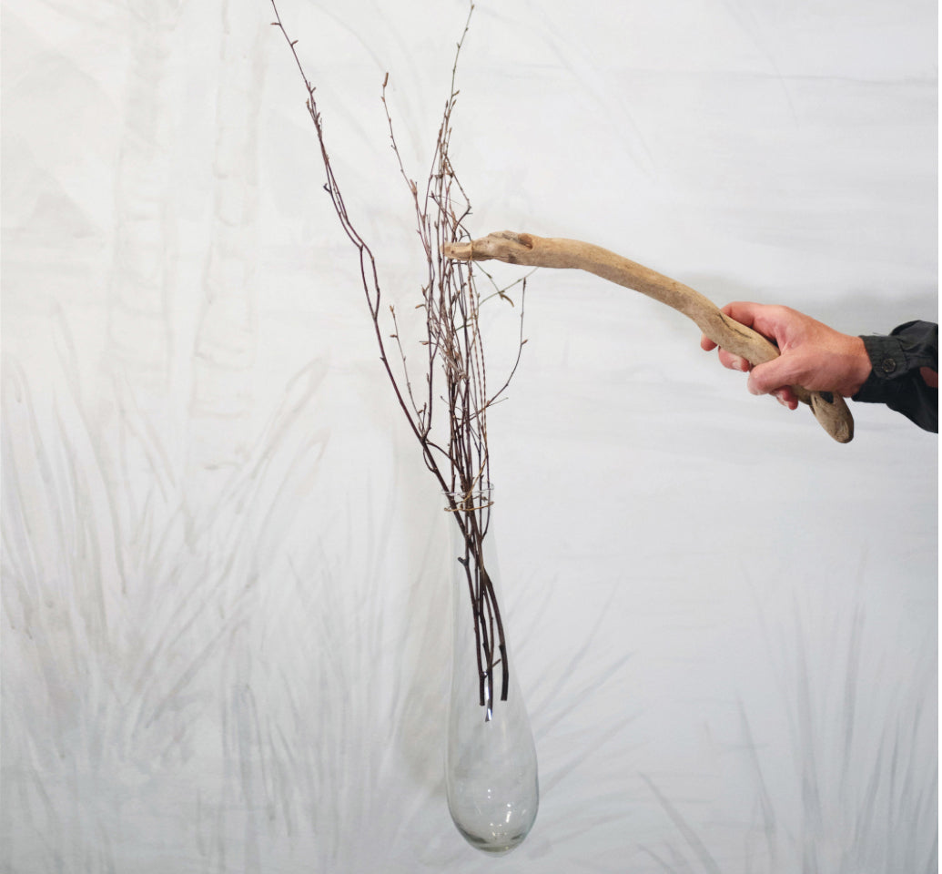 Hanging Glass Vase with Wire Hanger