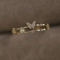 Double Layer Butterfly Ring - 925 Sterling Silver