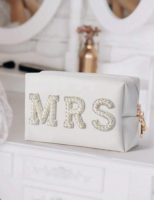 MRS Vegan Leather Bridal Makeup Toiletry Bag