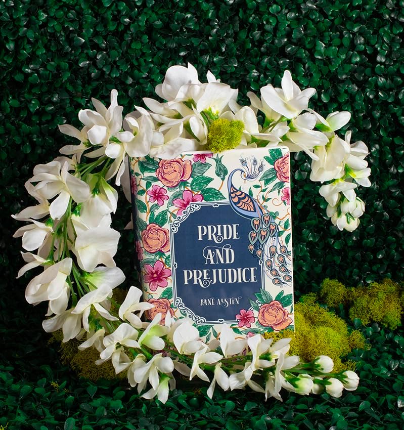 Pride and Prejudice - Large Vase - Original Book-Shaped Decorative Vase, Ceramic Vase, Cute Bookshelf Decor, Unique Vase for Book Lovers