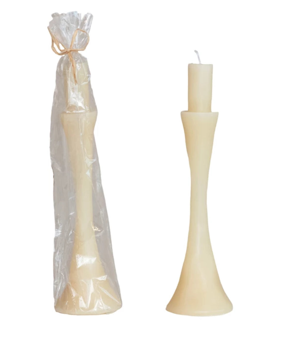 Unscented Sculpted Taper 12” Candle