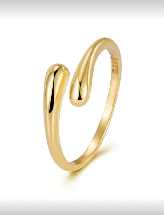 Sterling Silver Water Drop Ring