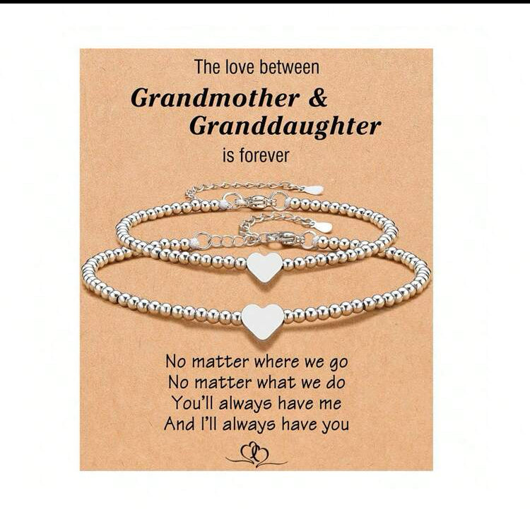 Mother / Grandmother / Grandaughter Beaded Stretch Bracelet